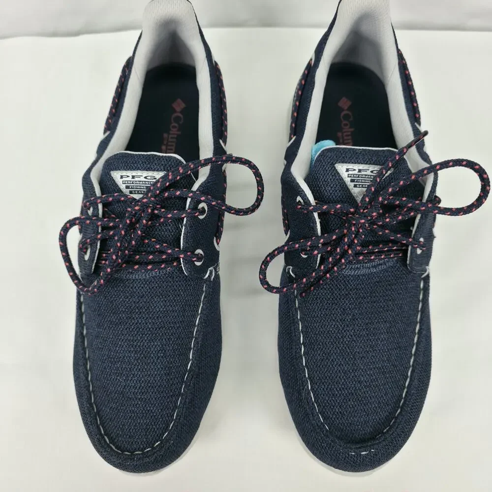 Columbia PFG Delray Mens 10.5 Navy Boat Shoes Lace Up Casual Deck Comfort